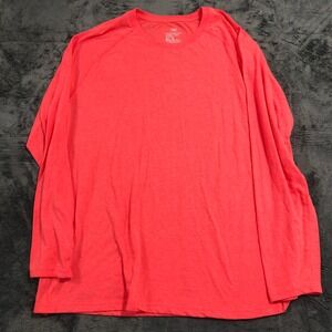 Athletic Works Performance Shirt Mens XL Red Long Sleeve Raglan Crewneck